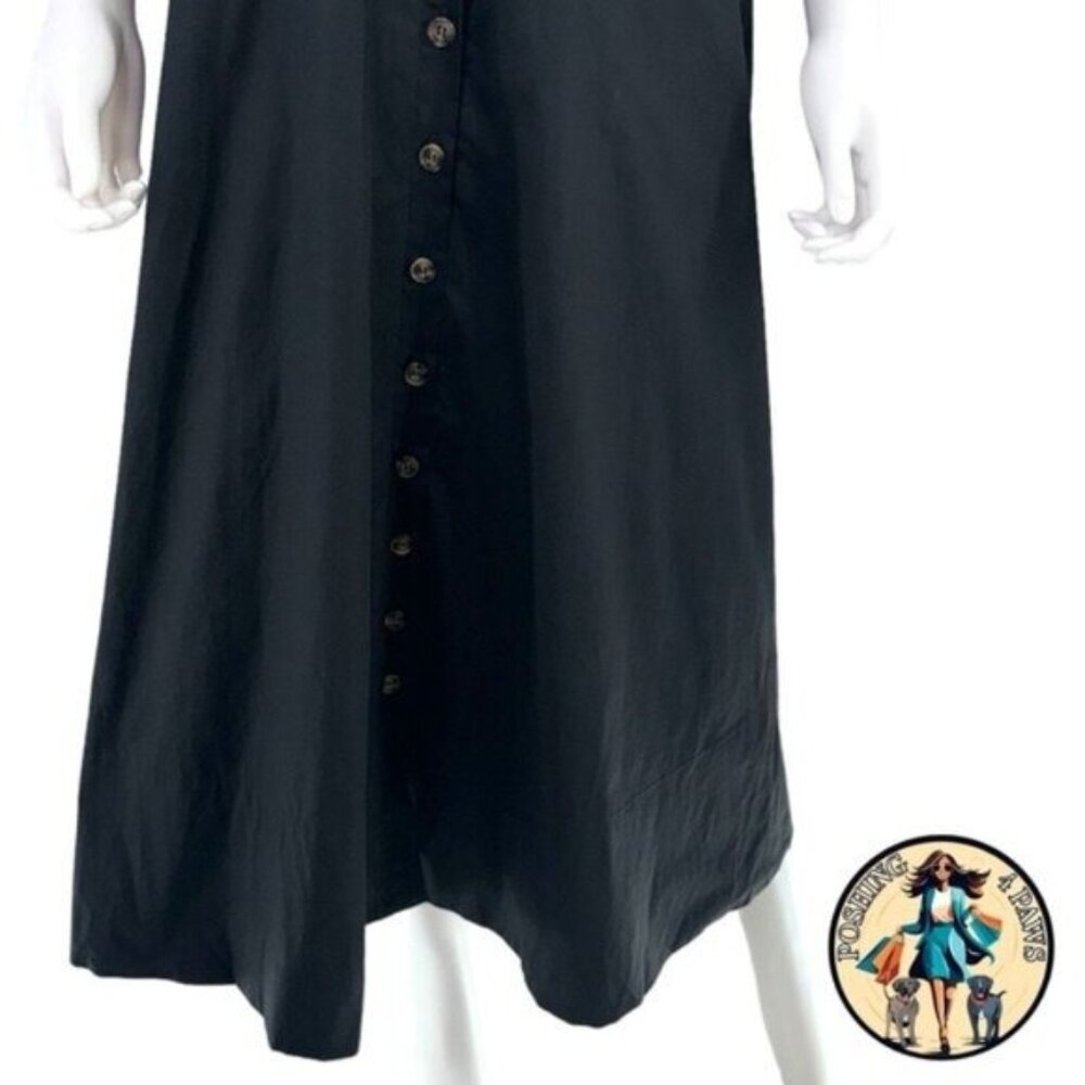 Tuckernuck Black V‑Neck Button Front Maxi Dress - Picture 12 of 15